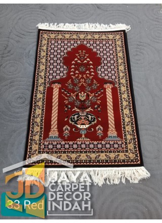 Sajadah Imam  Solomon  motif 33 Red ukuran 80 x 120 & 120 x 160